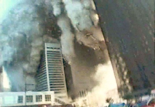 South Tower collapsing on PB